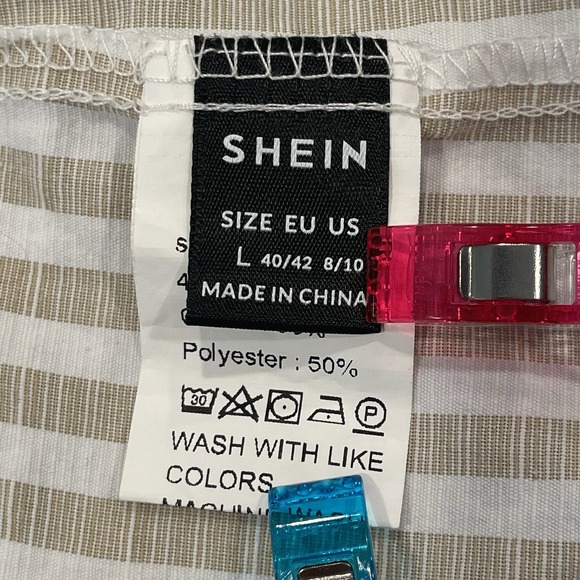 Maternity Flutter Tank Top Tie Back Backless White Tan Smocked Size Large - Picture 11 of 13